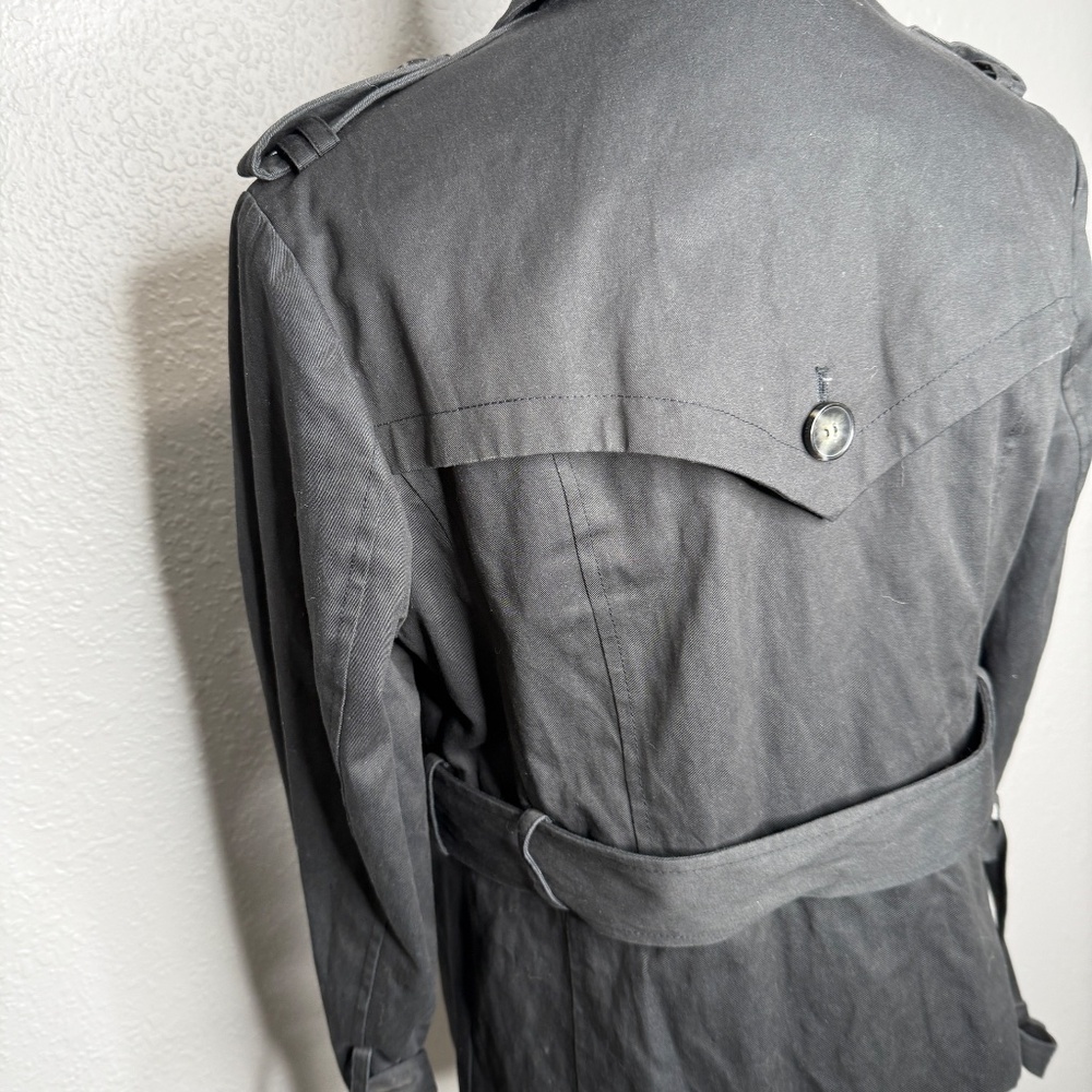 All Saints Black short  trench style short coat Jacket -cp - Picture 7 of 16